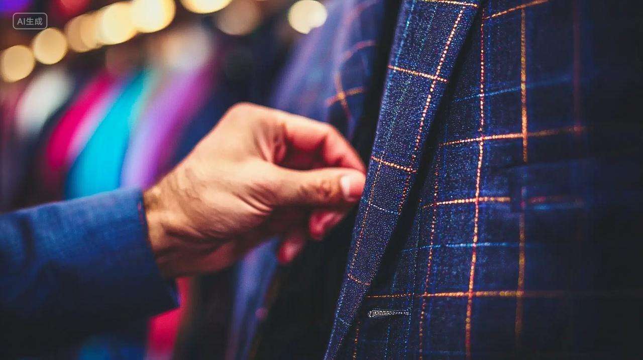 定制西装展示与手工细节