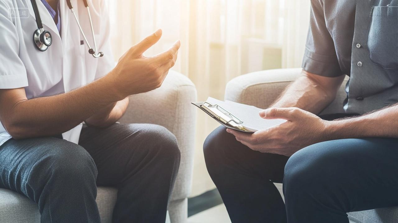 医生与病人进行健康咨询