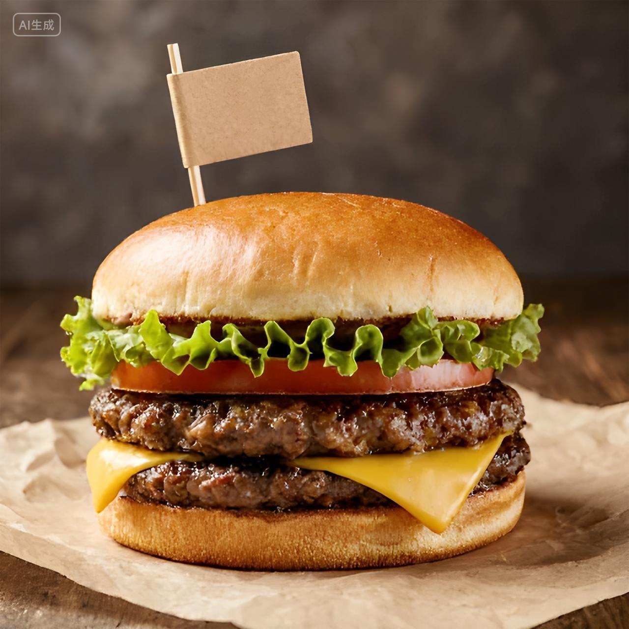 美味可口美食牛肉汉堡包西餐厅宣传海报图片