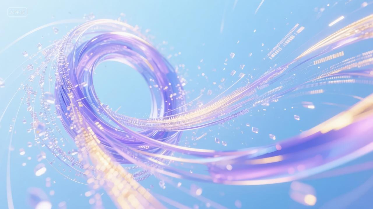 抽象彩色粒子光线动感科技派对海报背景