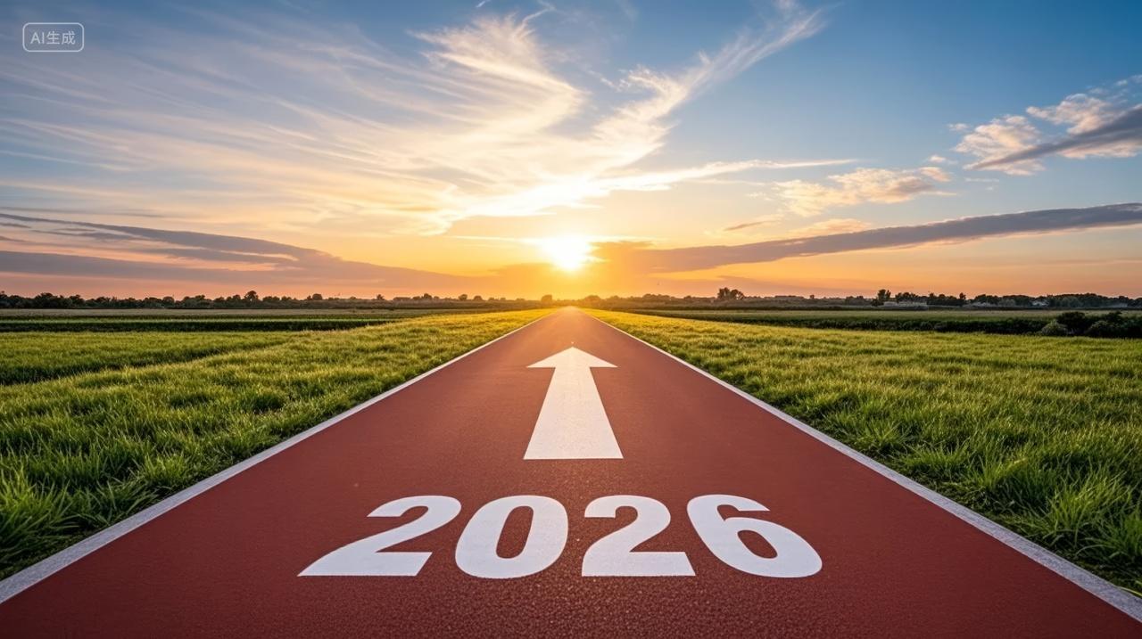 2026年道路通往日出未来希望发展背景