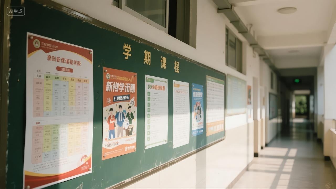 教师节开学季校园走廊文化墙班级评比背景