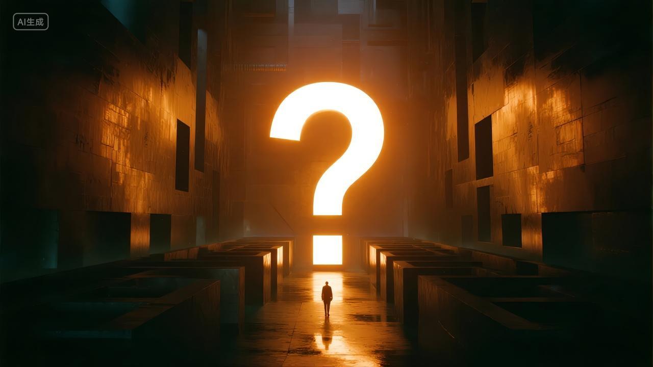 问号悬疑探索解决问题企业挑战概念背景