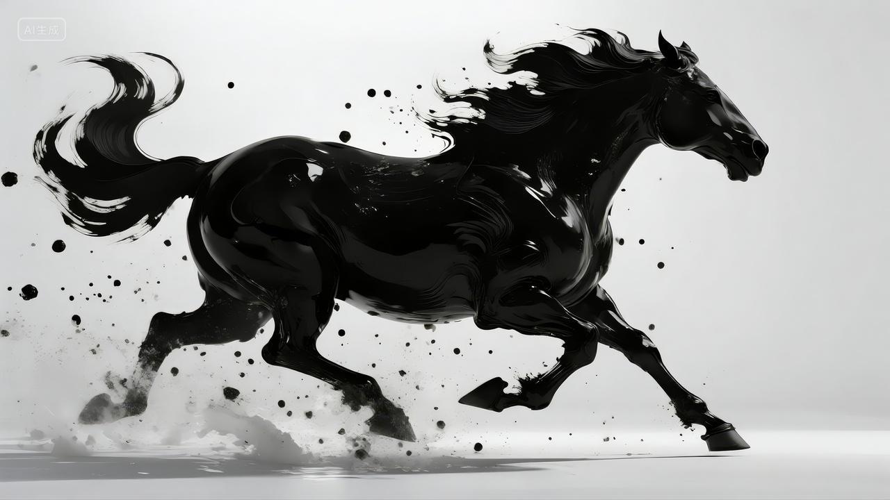 企业精神黑马奔腾成功力量汽车广告背景