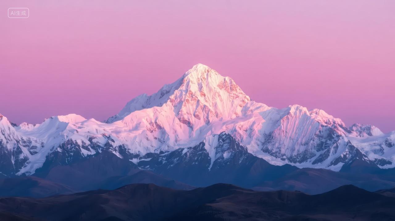 日照金山雪山顶峰壮丽风景企业文化背景