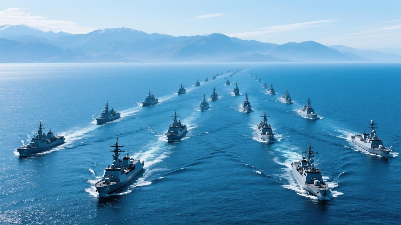 建军节国庆节海军航母编队海防力量