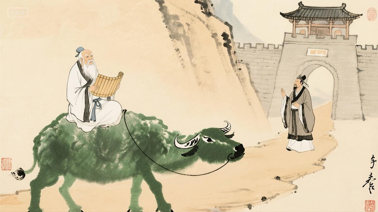 老子骑着青牛出关有人来迎接