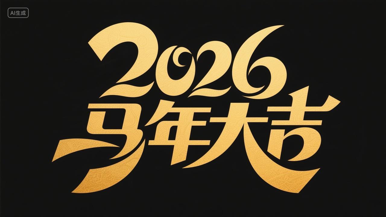 2026年马年大吉艺术字体设计