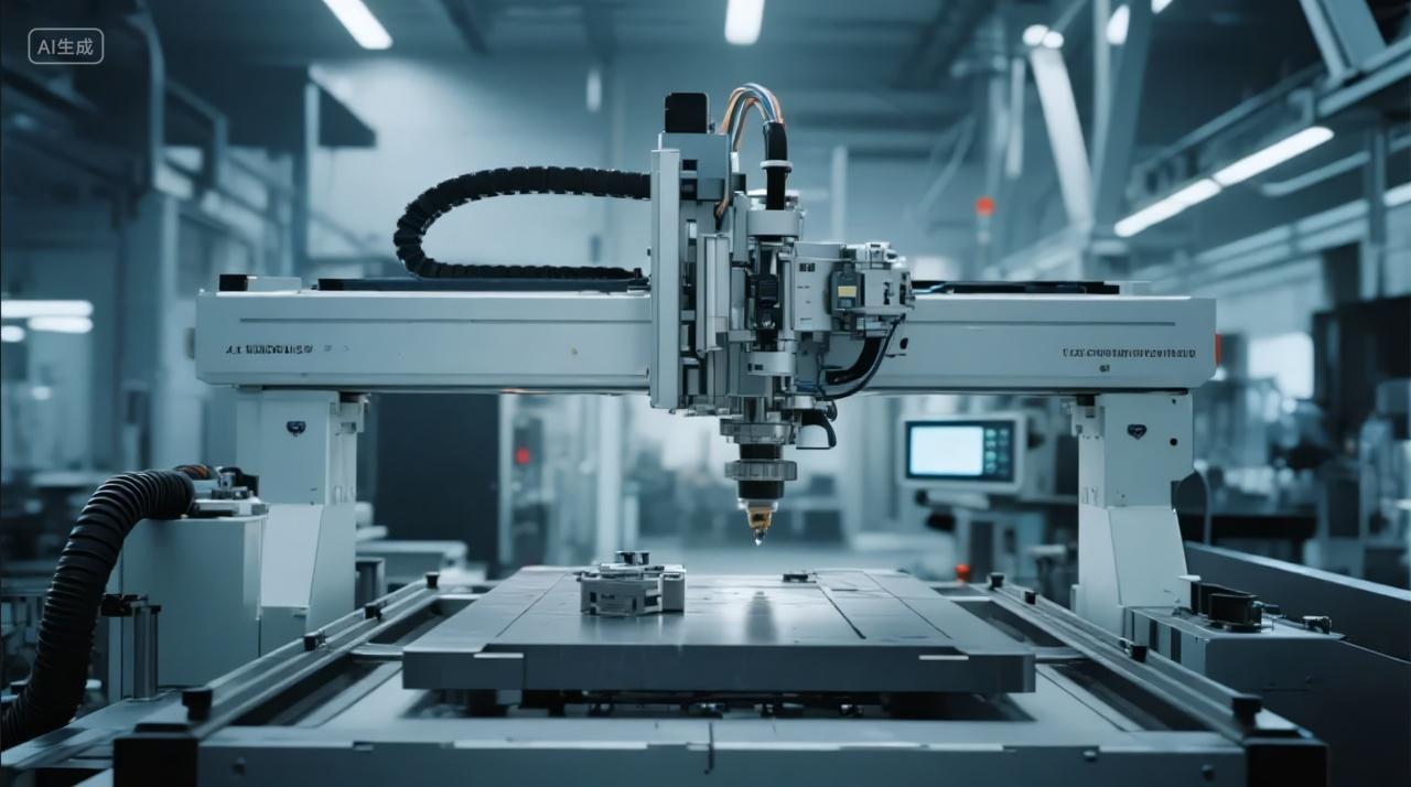工业4.0机器人手臂智能制造工厂科技背景