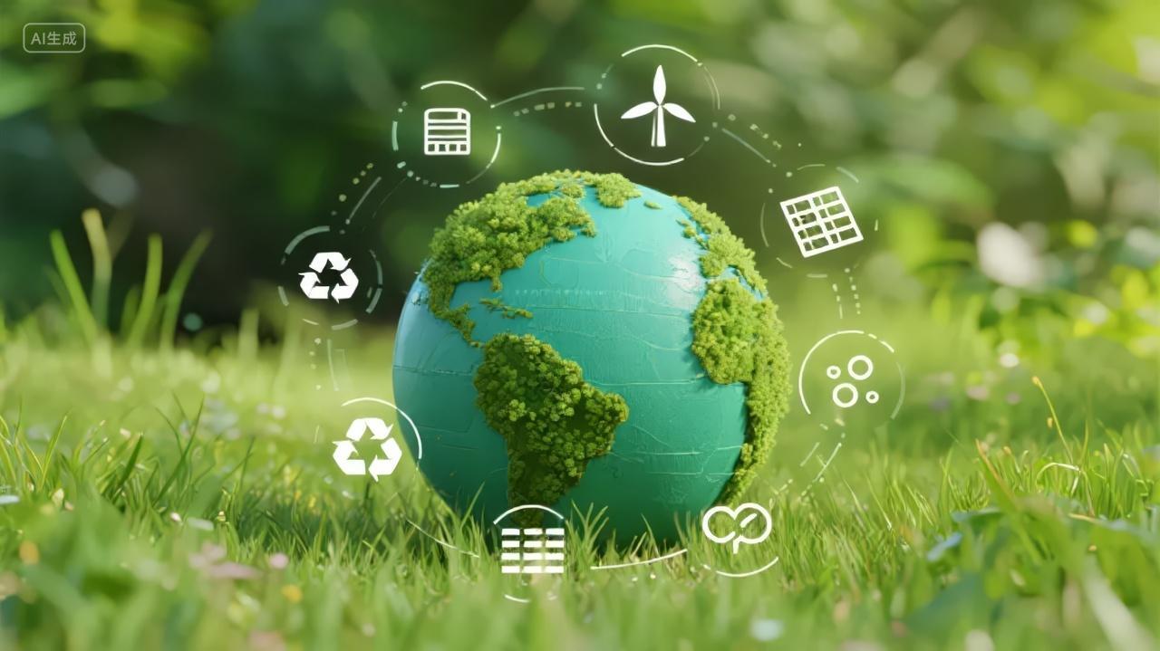 绿色地球环保节能减排可持续发展概念背景