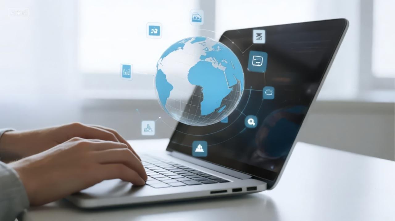 全球化商务线上办公科技互联网金融背景