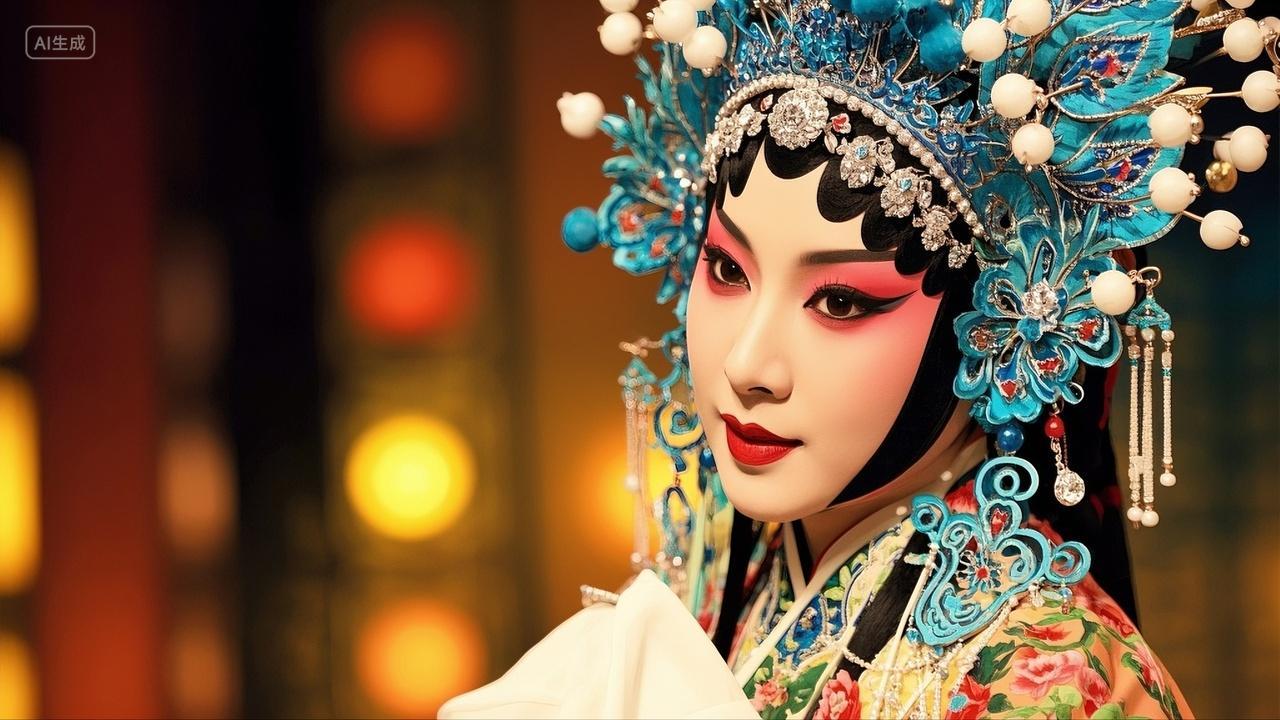 戏曲人物扮相特写