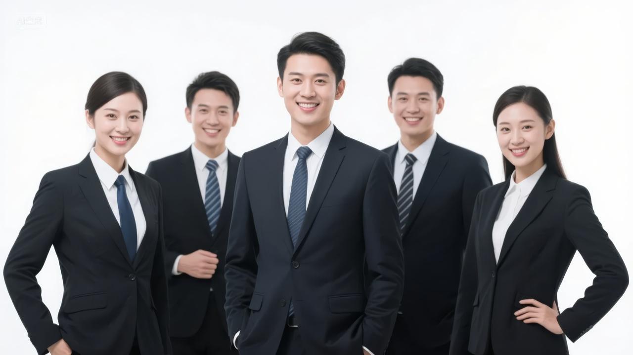 商务精英团队职业形象企业年会招聘背景图