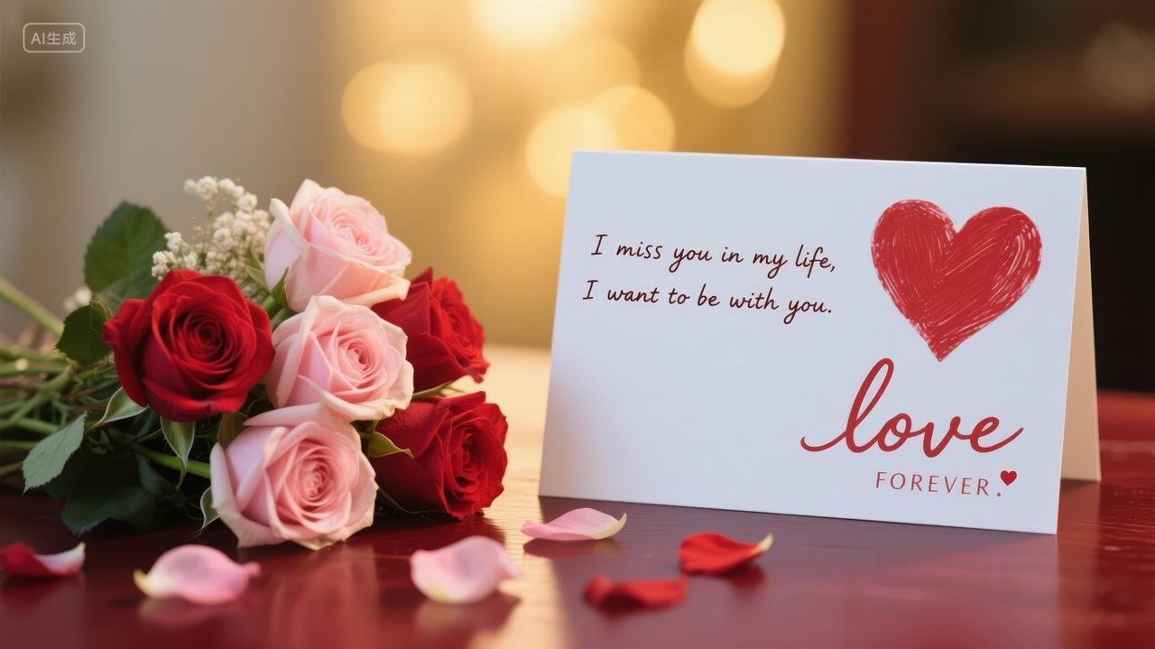 七夕节表白爱心贺卡玫瑰浪漫爱情背景