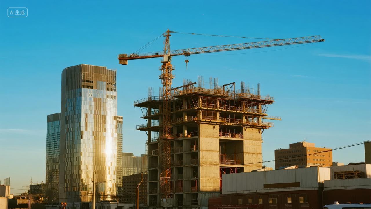 城市建设工地起重机房地产开发行业背景