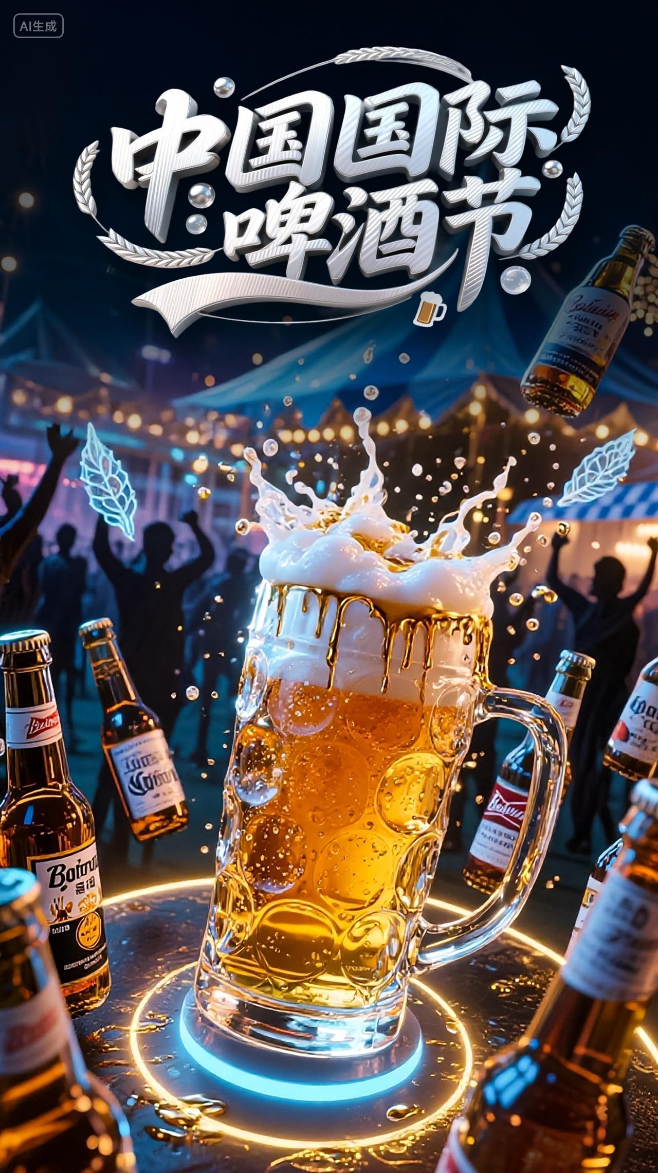 中国国际啤酒节海报弘扬啤酒文化大型啤酒节庆活动宣传海报