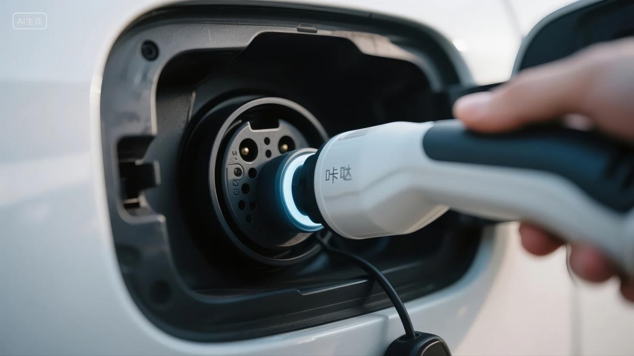 新能源电动汽车充电绿色出行生活方式背景