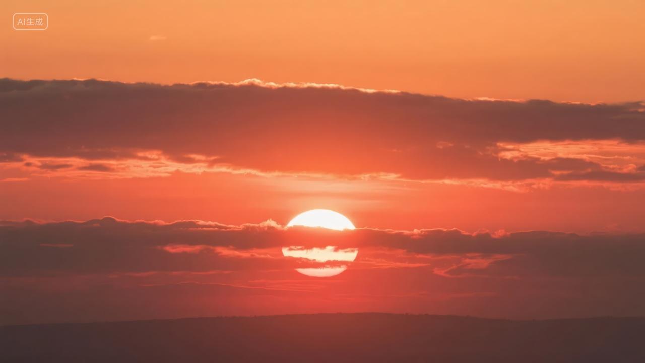 海边日出日落壮丽风景希望励志企业文化背景