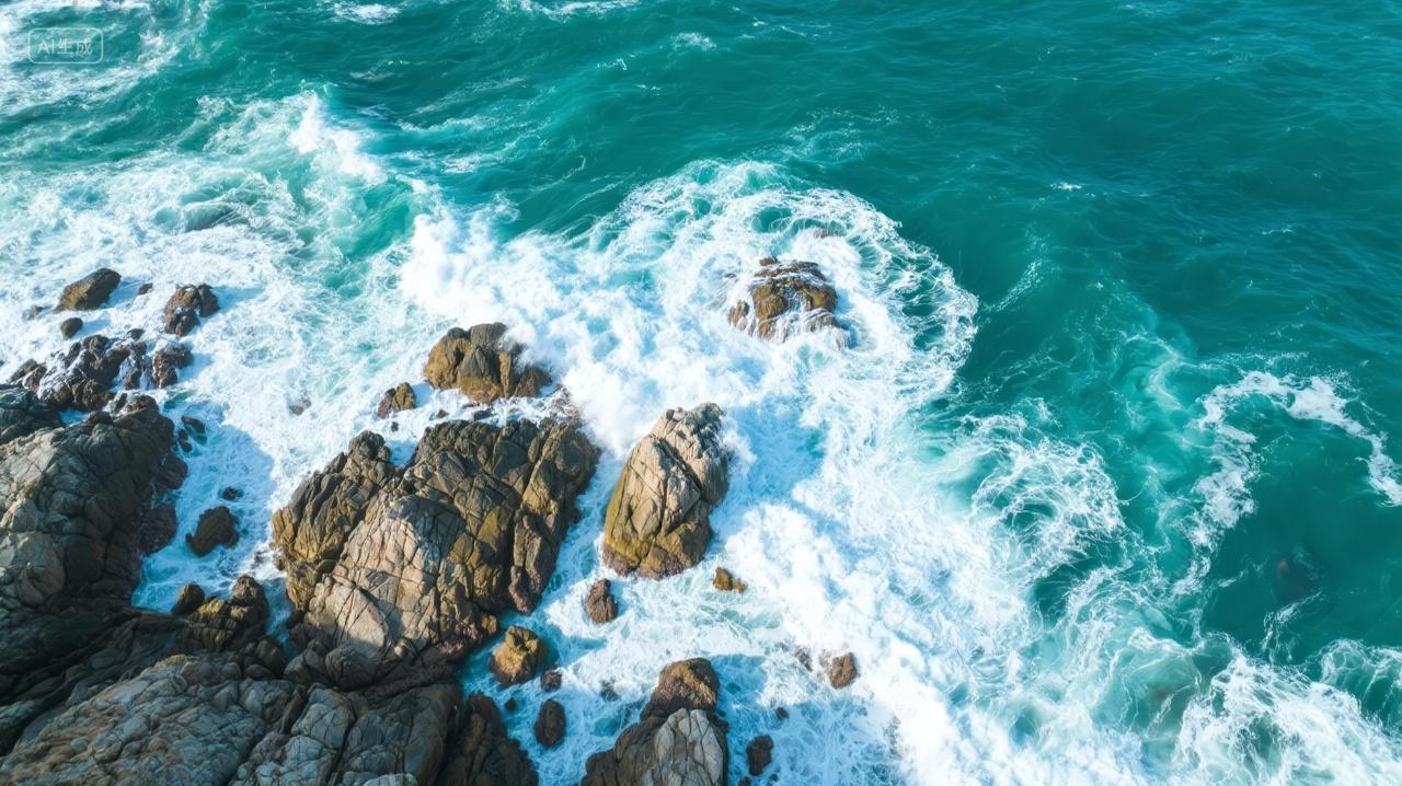 大暑节气海浪冲击岩石力量挑战金融背景