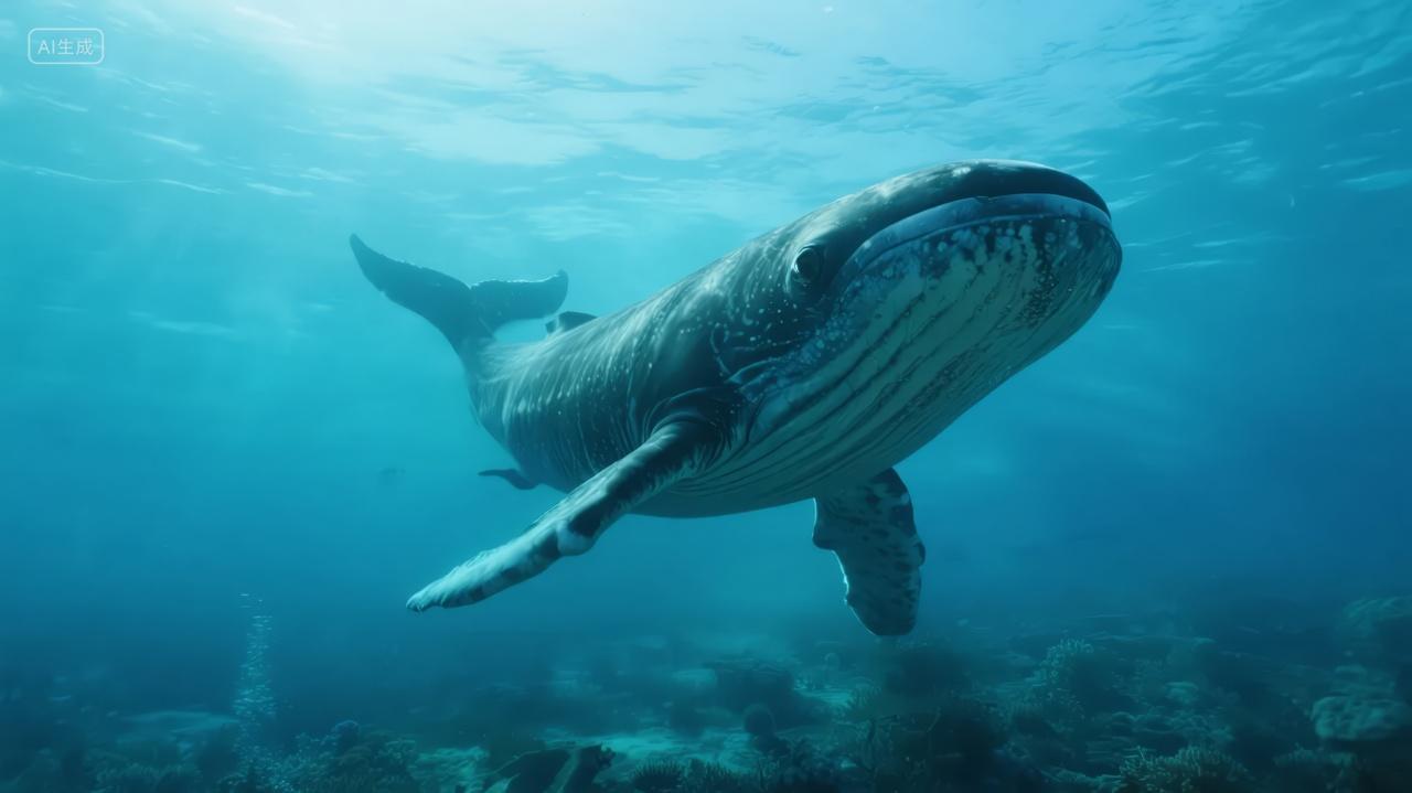 海洋鲸鱼海底世界动物保护环保公益背景
