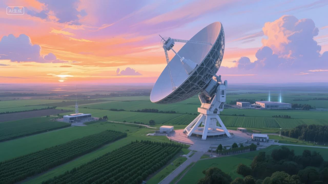 科技雷达卫星天线农业通信数据监测背景