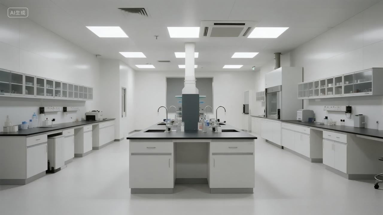现代洁净实验室科研医疗教育场景背景图
