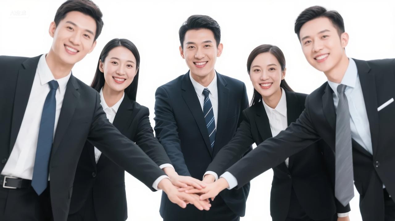 商务团队合作企业文化成功精英团队背景
