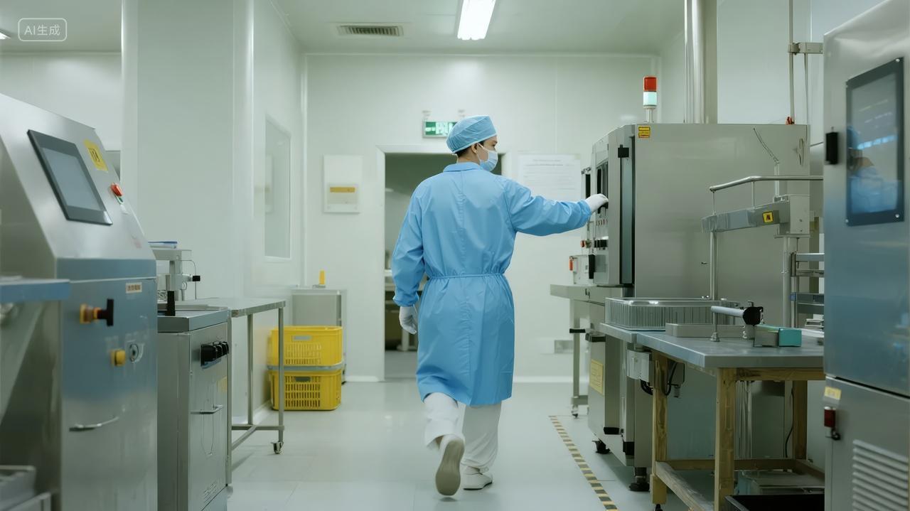 医药研发实验室科学家无尘室科技医疗背景