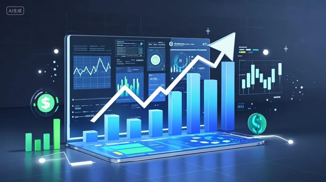 金融理财股票数据分析科技图表商务背景