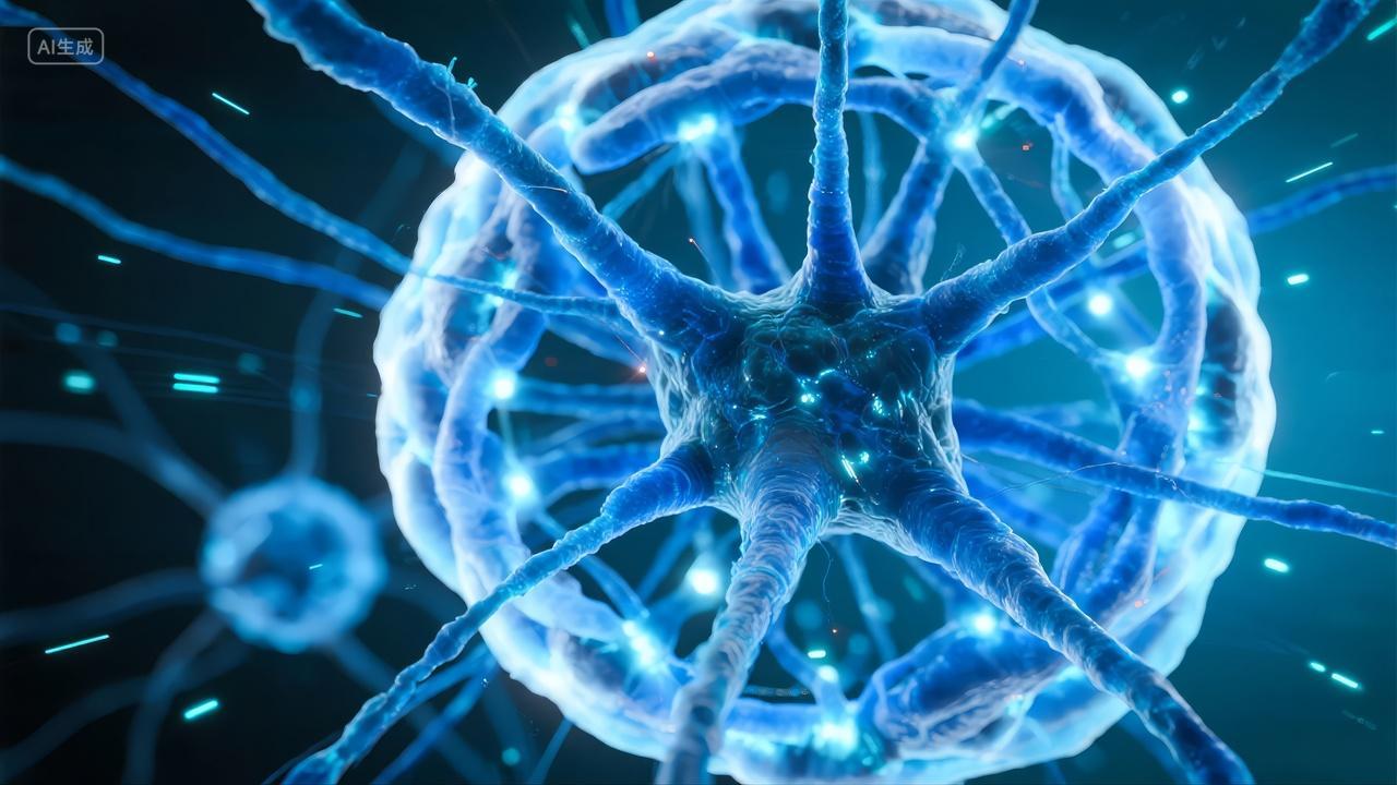 神经元细胞大脑科学人工智能科技医疗背景