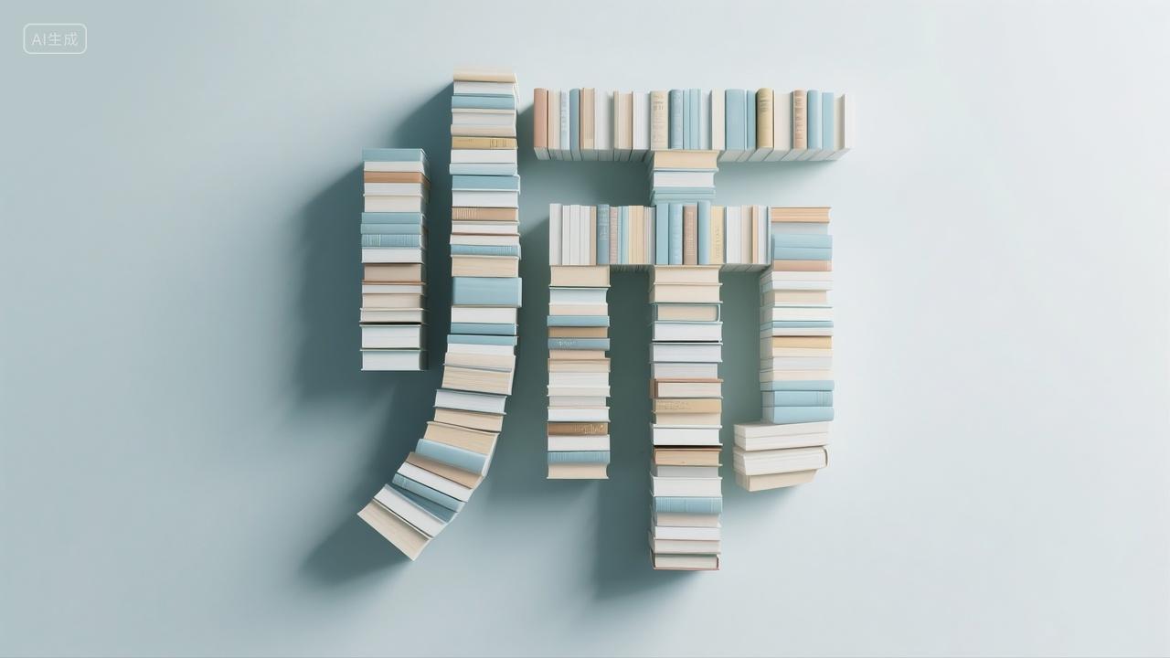 教师节由书组成的师字艺术字