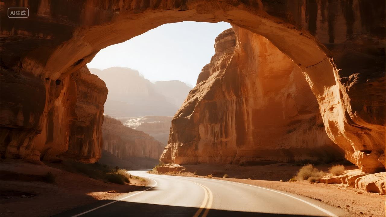 旅游公路自驾游探索美国西部自然风光背景