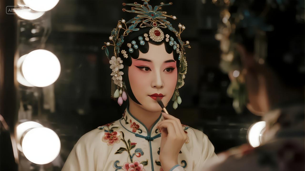 京剧演员化妆后台传统戏曲文化背景