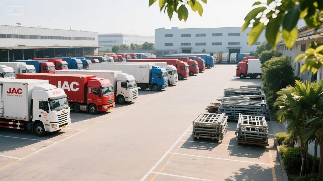 物流园卡车货运仓储供应链运输行业背景