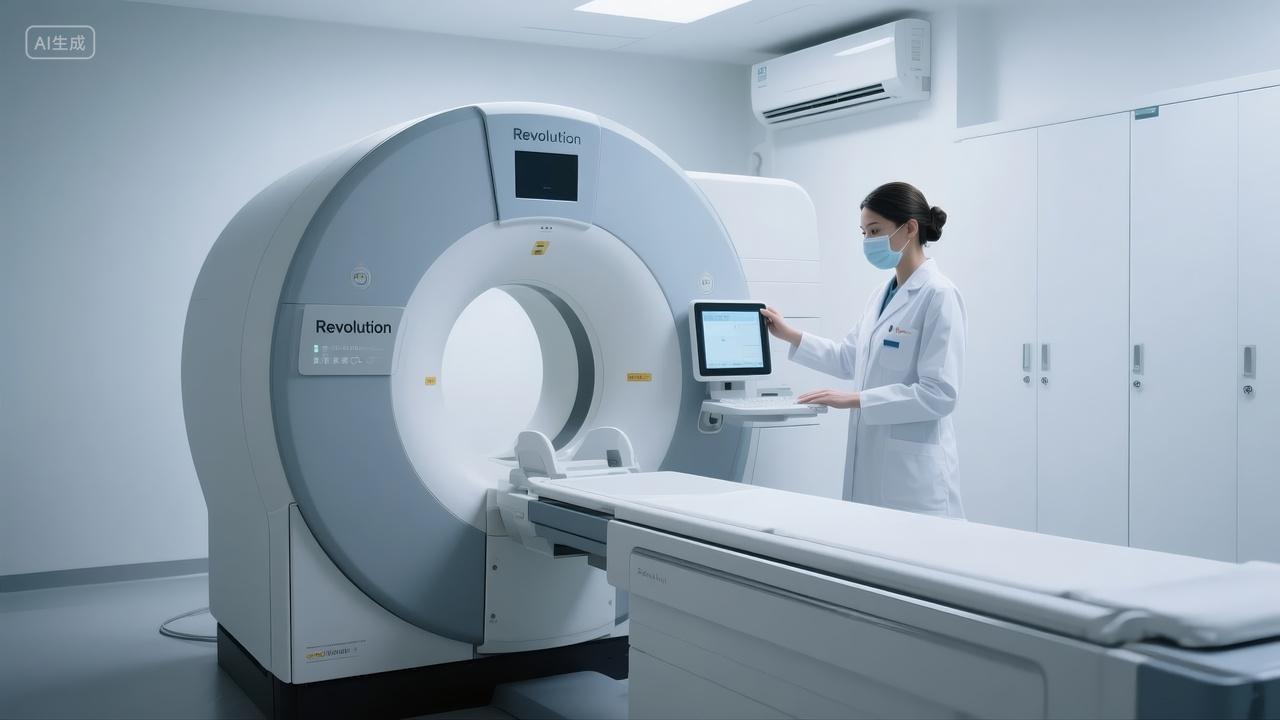 医院CT核磁共振检查医疗科技设备背景图