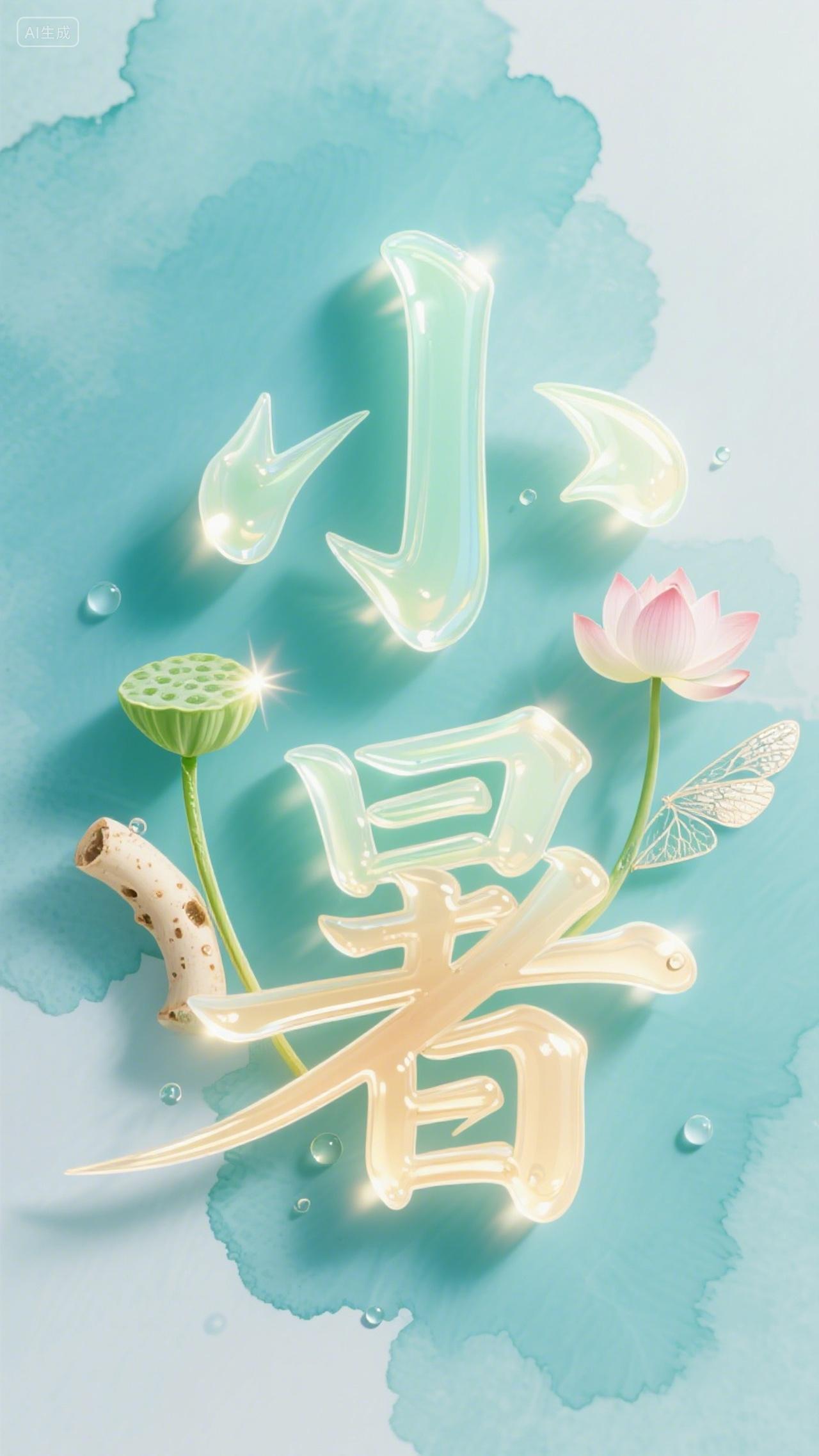 小暑3D创意字体