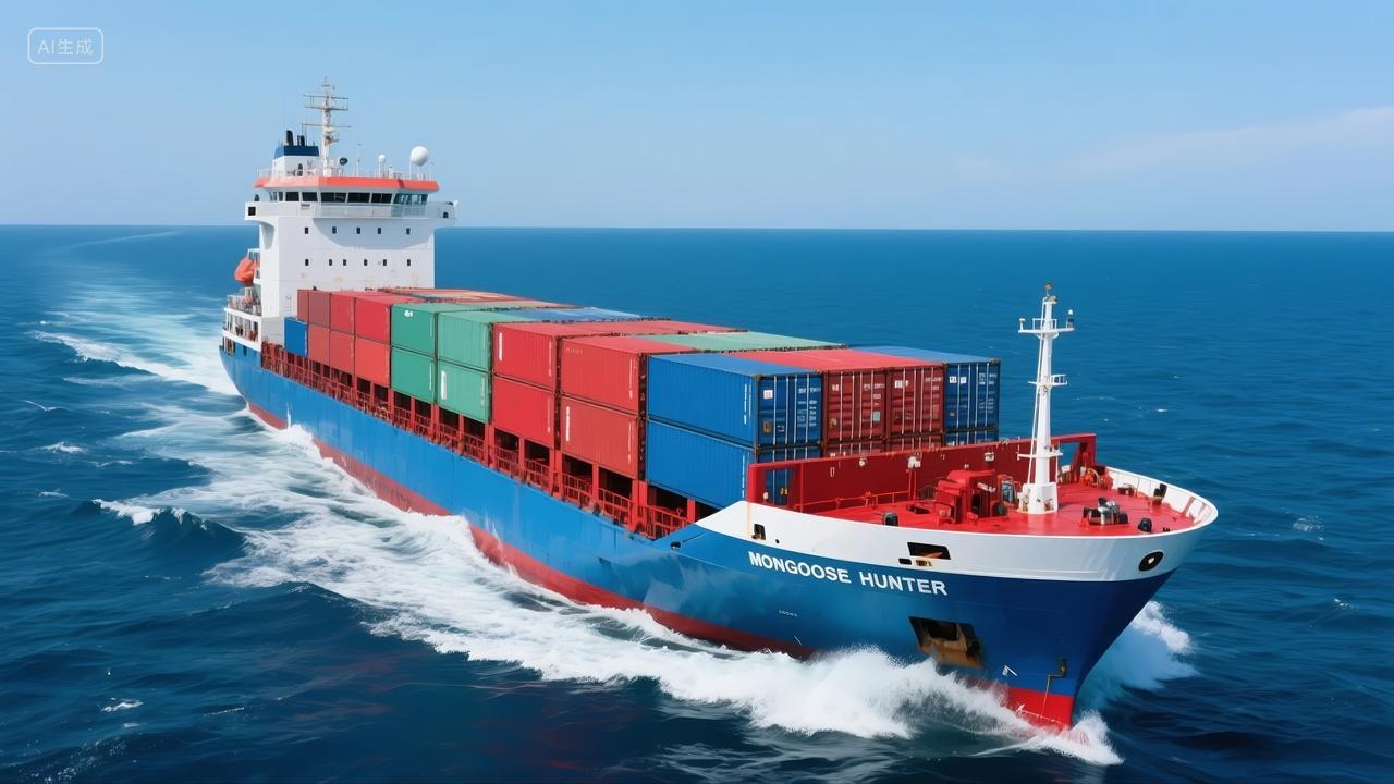 国际贸易海运集装箱货轮航行物流背景
