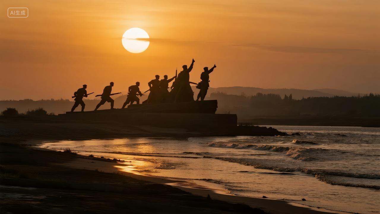 建党节团队奋斗拼搏企业文化励志雕塑背景