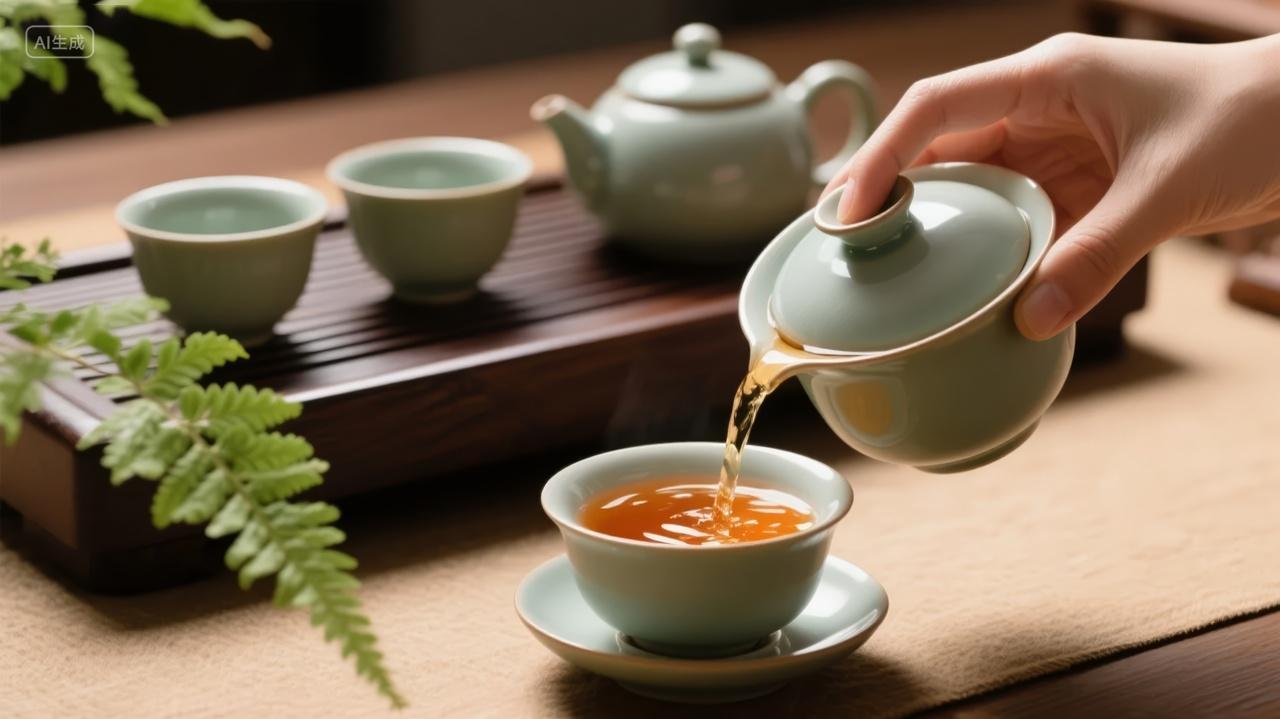 中式茶道茶艺品茶休闲养生文化生活背景