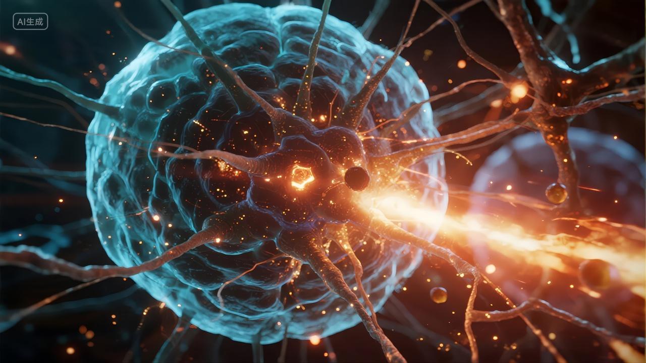 AI人工智能细胞分裂生物科技医疗背景