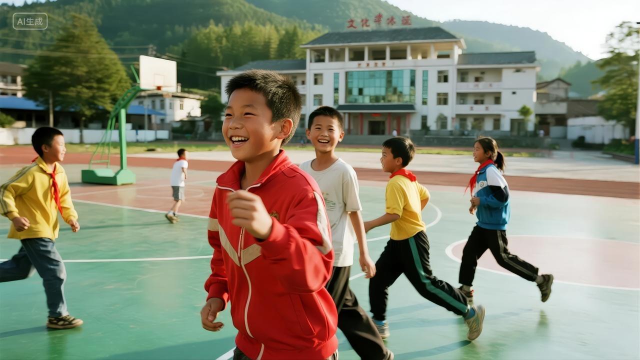 教师节小学生操场跑步运动校园生活背景