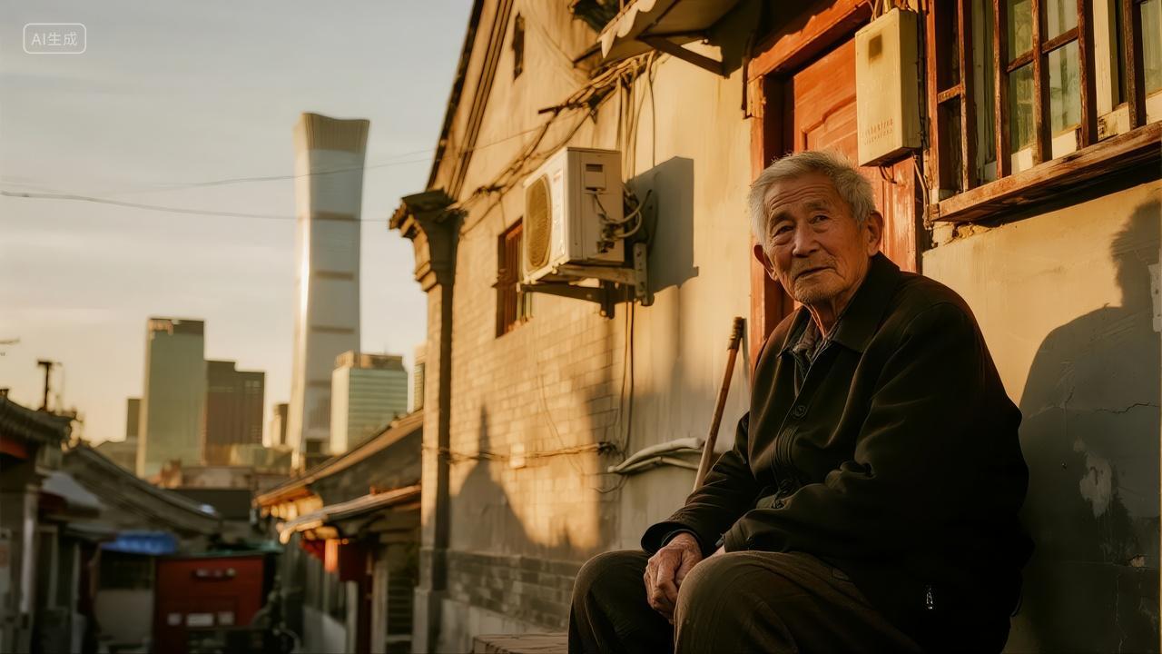 中秋节老人胡同生活岁月城市变迁人文背景