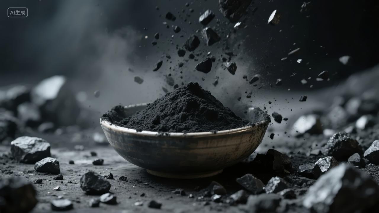 煤炭矿石能源工业资源黑色背景图