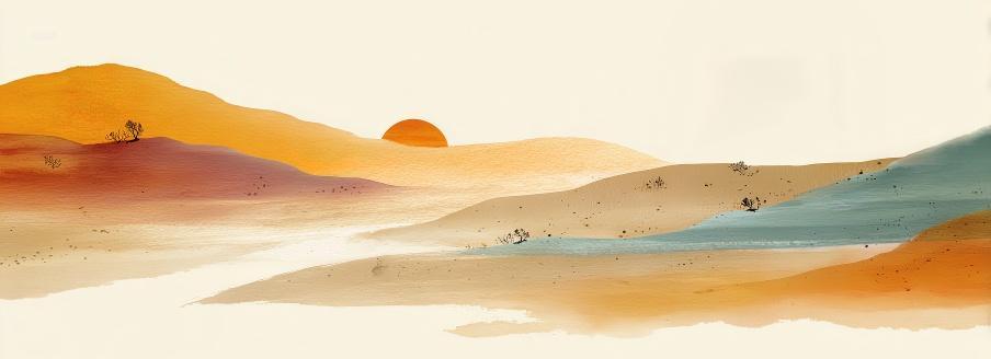 金色山丘二十四节气立秋秋分海报背景