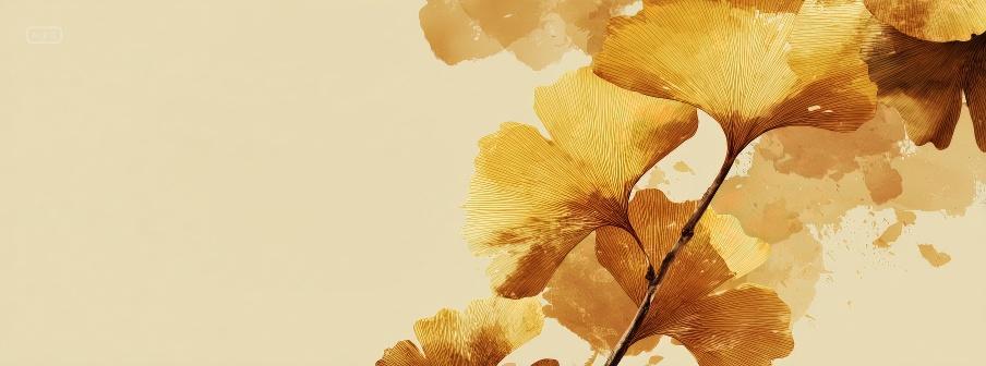 金黄色的枫叶二十四节气秋分立秋海报背景