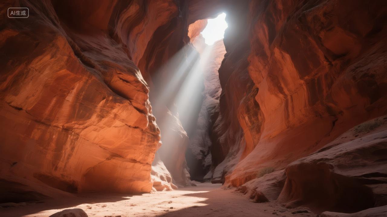 羚羊谷光束洞穴地质奇观自然探索旅游背景