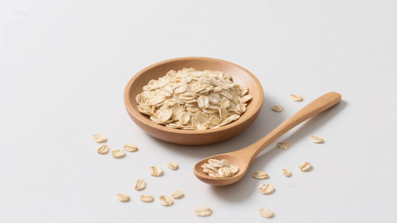 健康早餐燕麦片谷物粗粮食品静物背景图