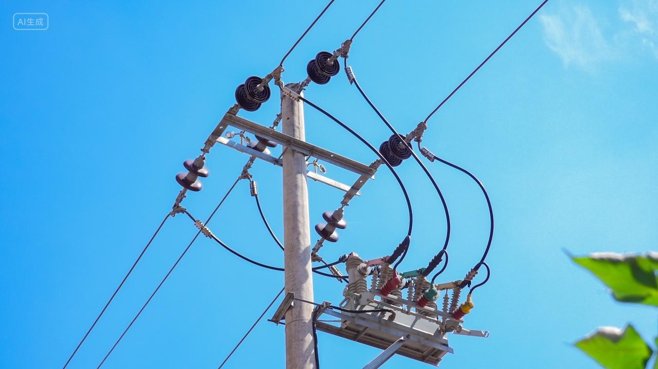 户外蓝天电力天线