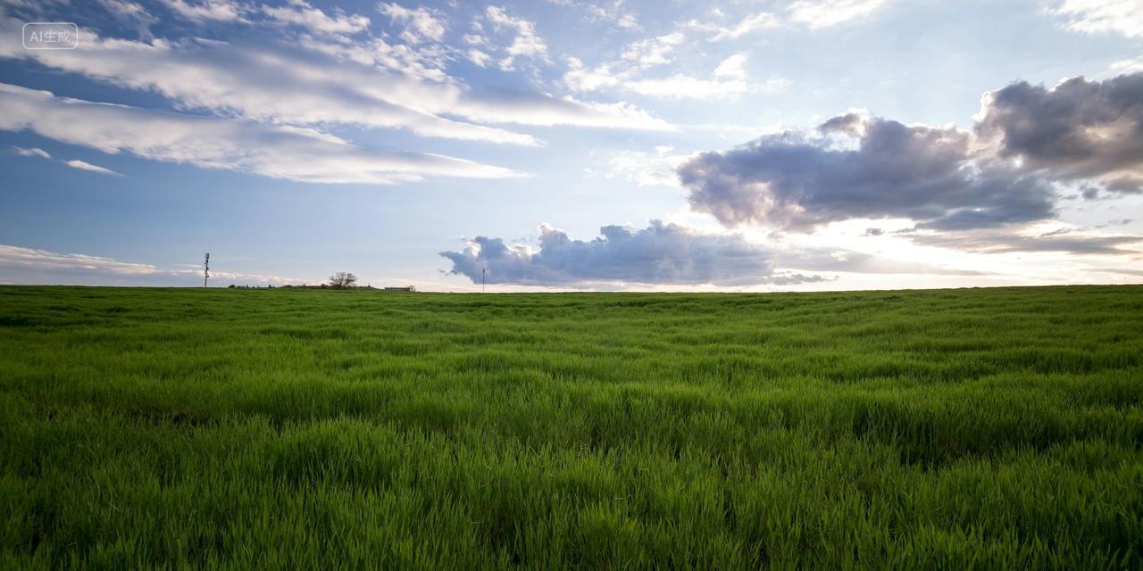 蓝天白云草地草原自然风景超高清壁纸桌面
