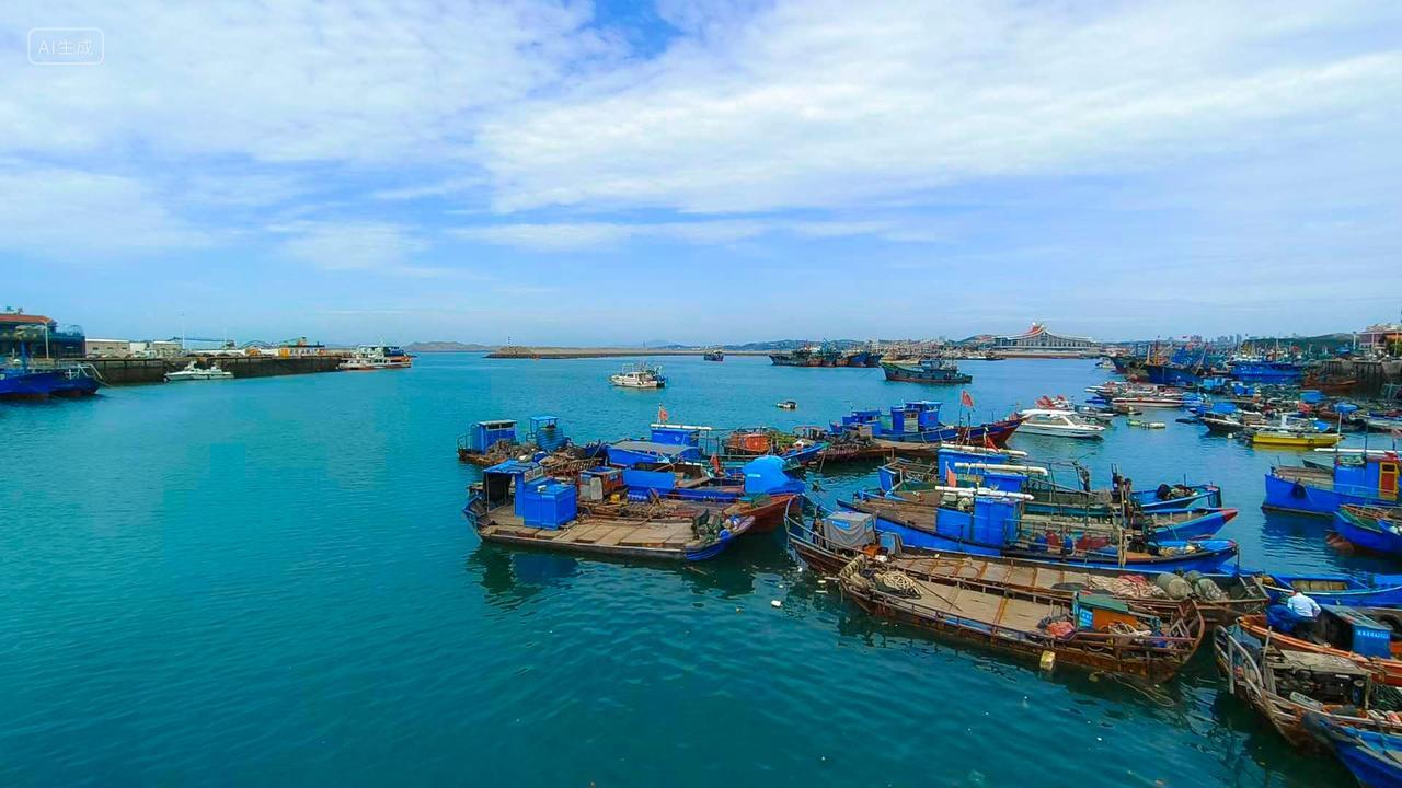 浙江舟山海边码头渔船